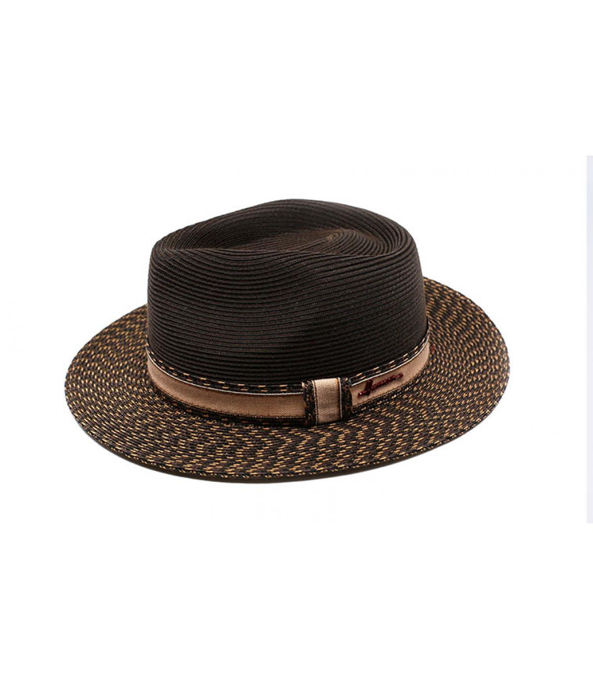 fedora marron déperlant